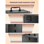 Waterproof Travel Makeup Box with Drawer and A Detachable LED Mirror
