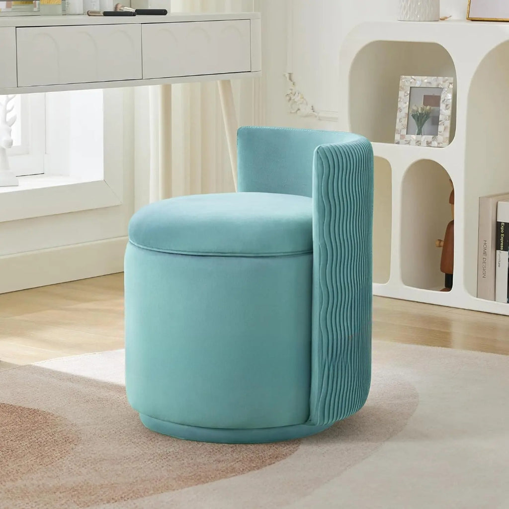 360° Swivel Dressing Table Stool - Teal