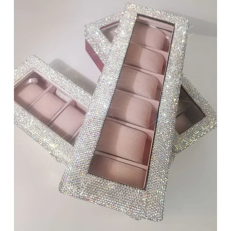 Watches Organizer 6-slot - Rhinestone