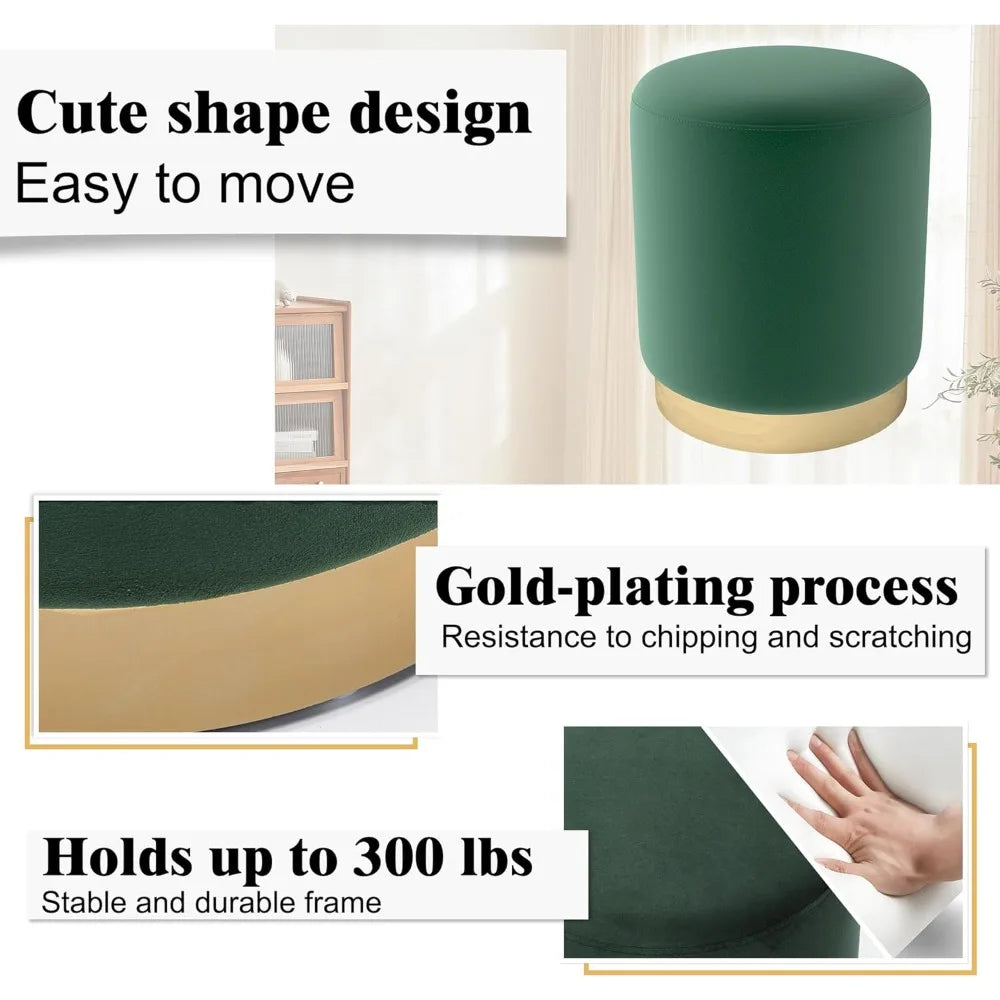 Modern Rounded Ottoman Vanity Stool