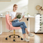 Height Adjustable Swivel Vanity Chair - Pink