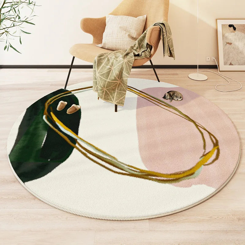 Modern Round Vanity Desk Carpet