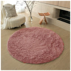 Soft Plush Circular Rugs for Vanity Desk Chair
