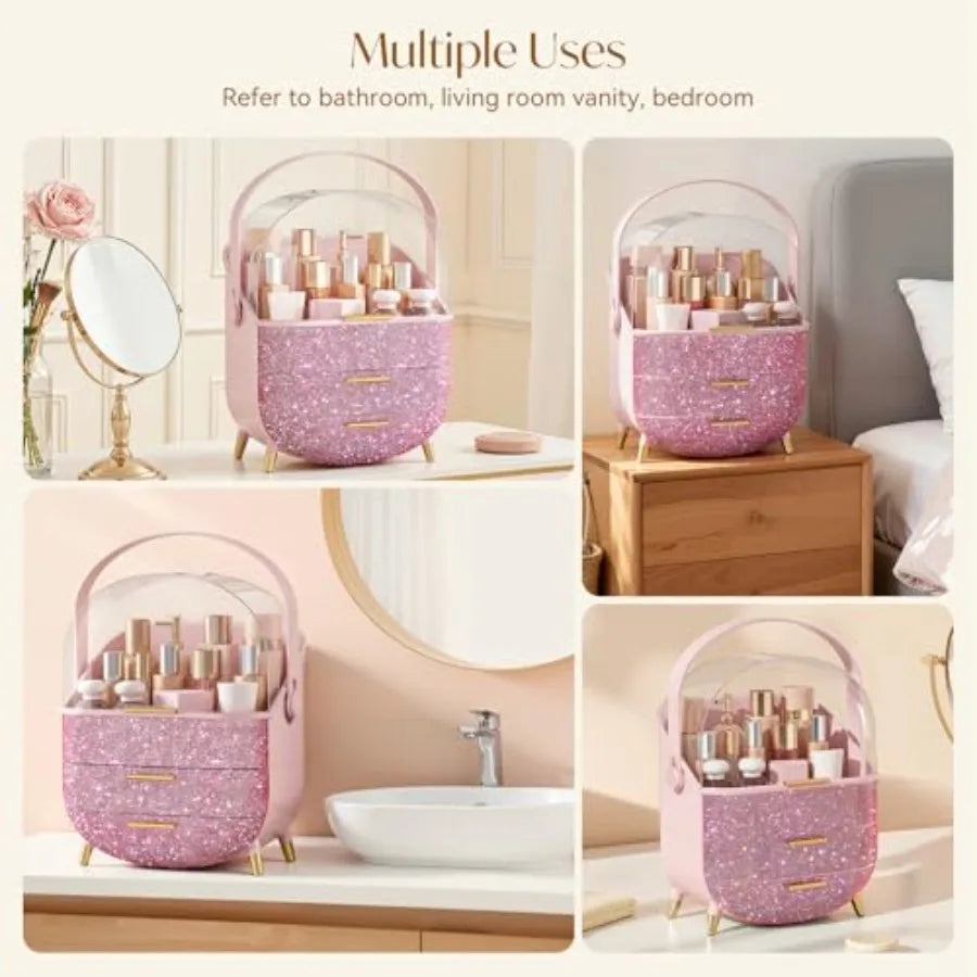 Bling Makeup Organizers - Pink