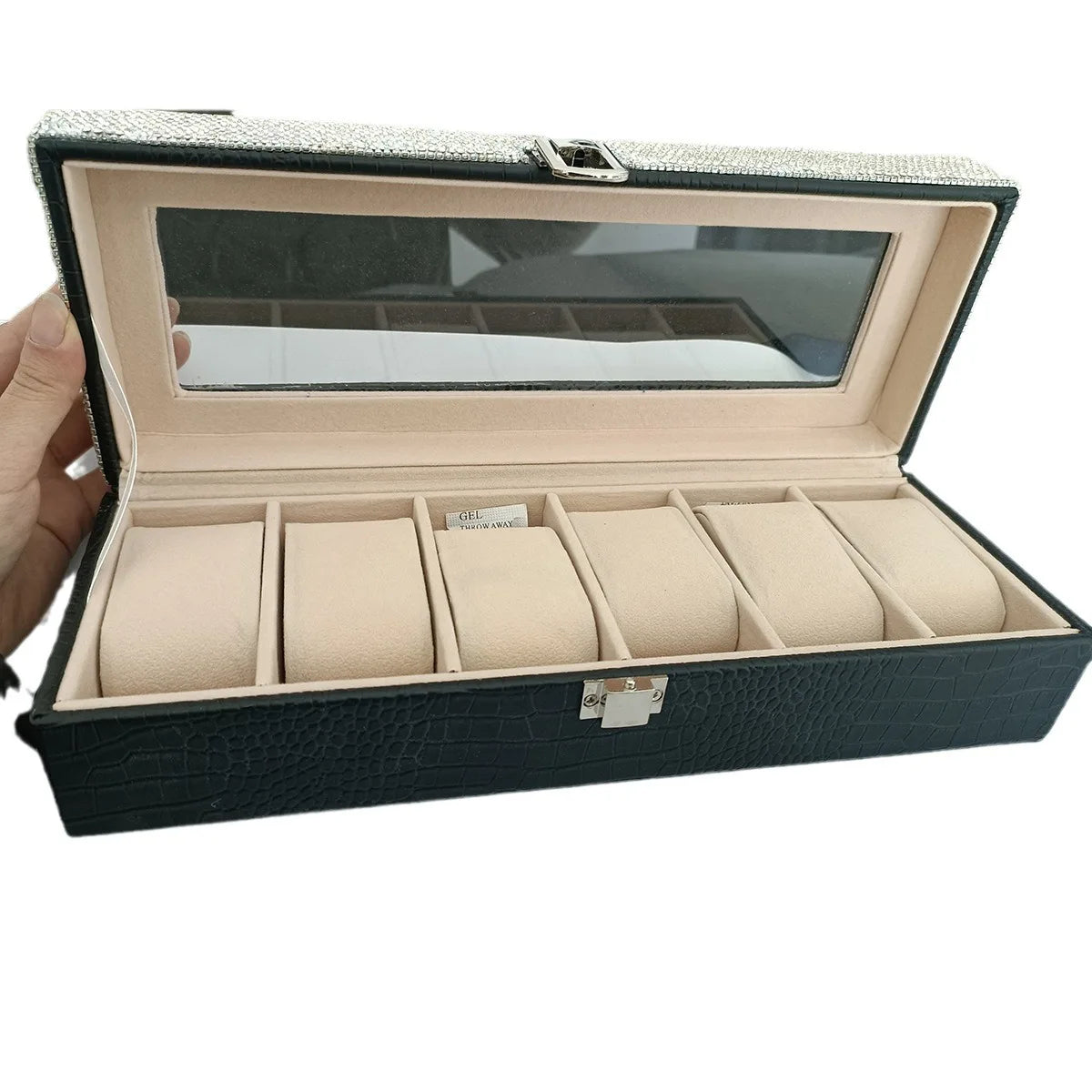 Watches Organizer 6-slot - Rhinestone