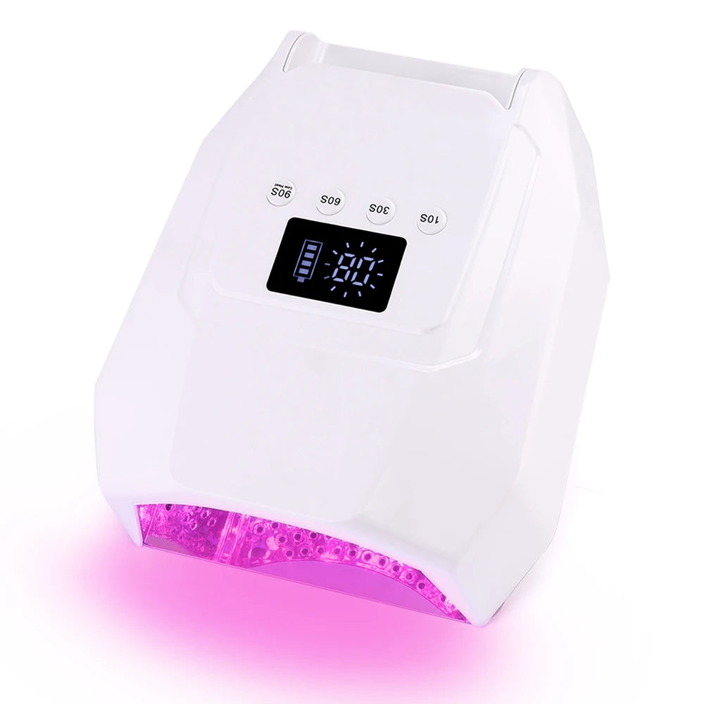 Rechargeable UV LED Nail Dryer Lamp 98W, 4 Timer Setting & 33 LED