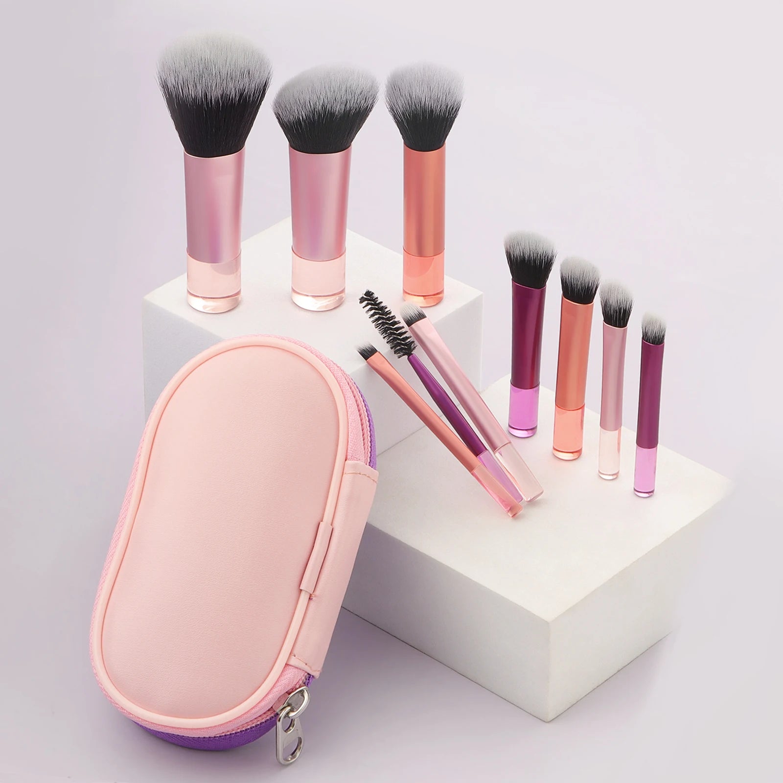 Premium Makeup Mini Brush Set With Pouch [10Pcs]