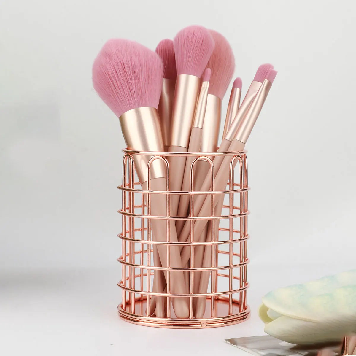 Metal Makeup brushes, Pencils, & Lipsticks storage Box