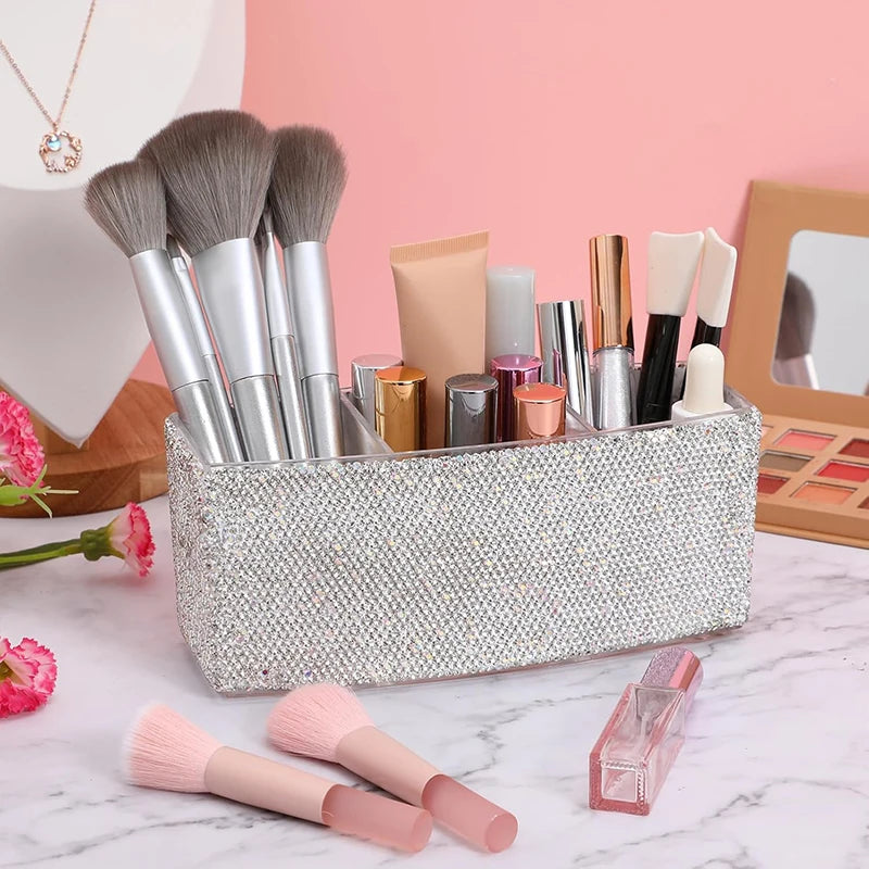 Bling Diamond Makeup Brushes Storage