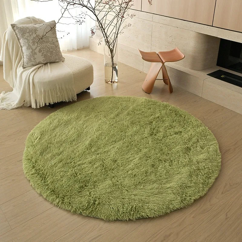 Soft Plush Circular Rugs for Vanity Desk Chair