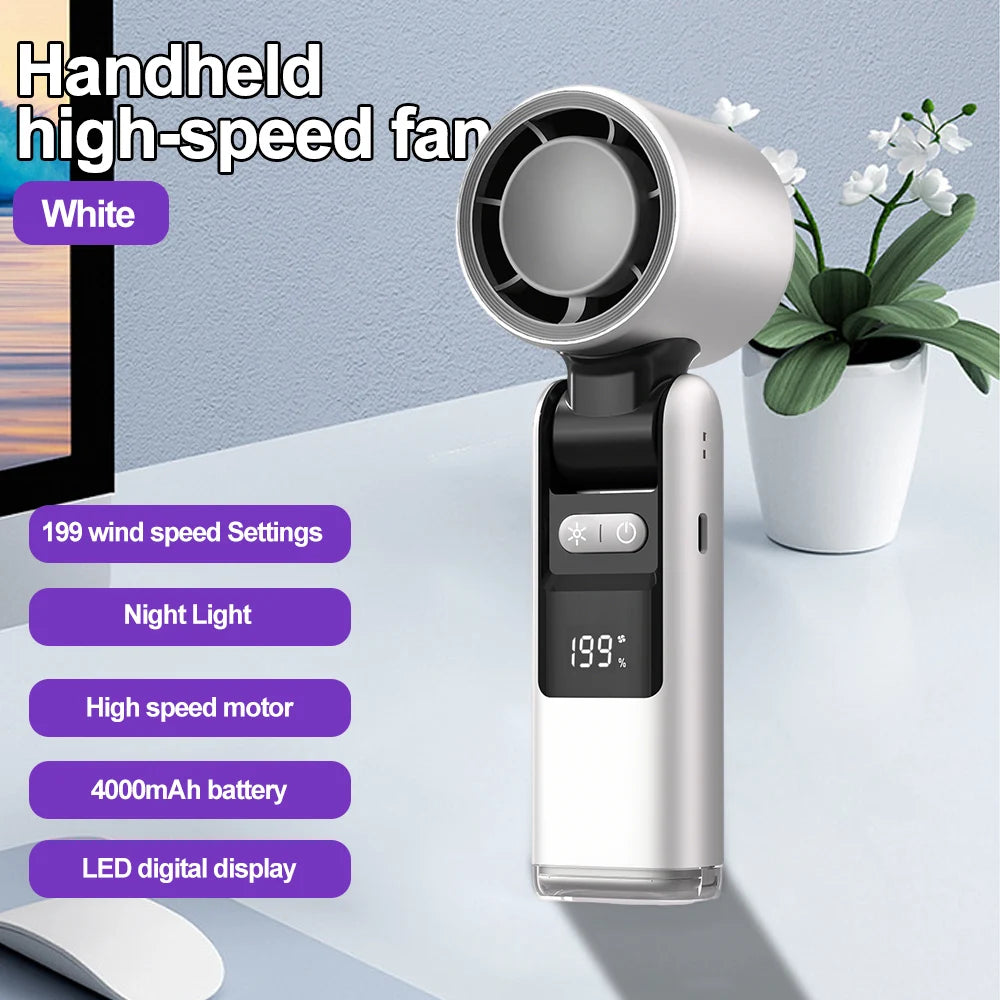 Mini Handheld Turbo Foldable Fan