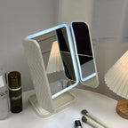 Trifold LED Makeup Mirror with 2x/3x/10x Magnification