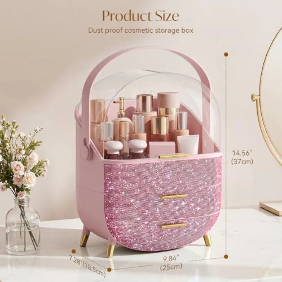 Bling Makeup Organizers - Silver