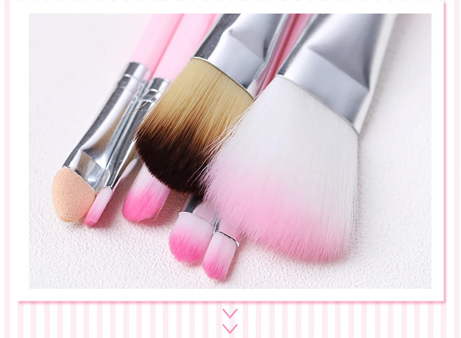 Hello Kitty Makeup Brush Set with Storage Box [7Pcs]