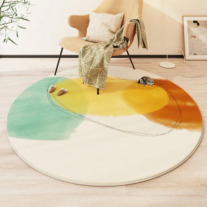 Modern Round Vanity Desk Carpet