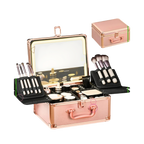 Makeup Case with Detachable Mirror - Rose Gold