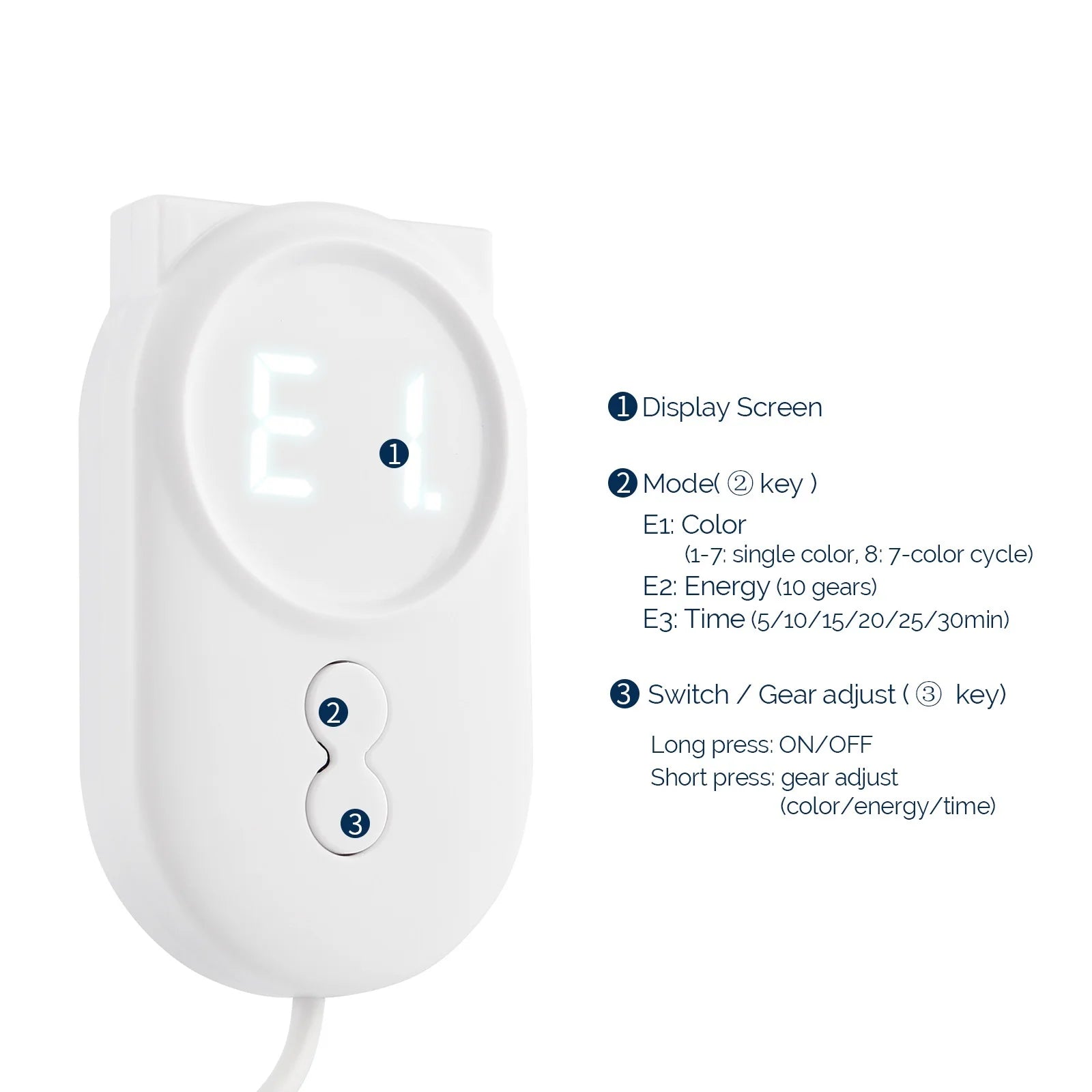 LED Light Therapy Face & Neck Mask with 7 Colors