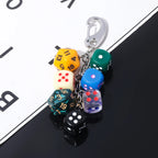 Vintage Dice Shape Bag Keychain