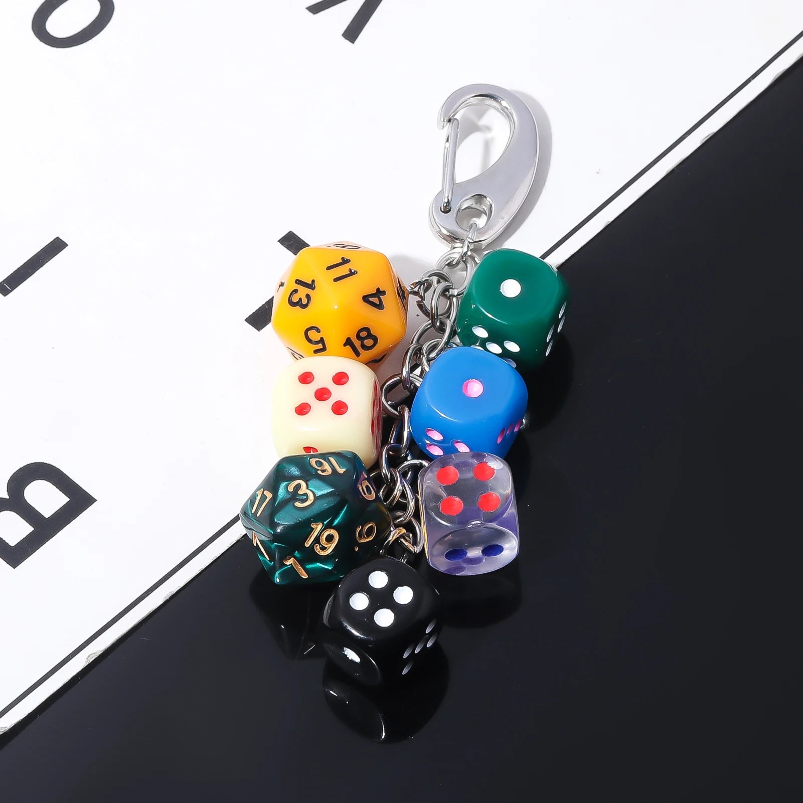 Vintage Dice Shape Bag Keychain