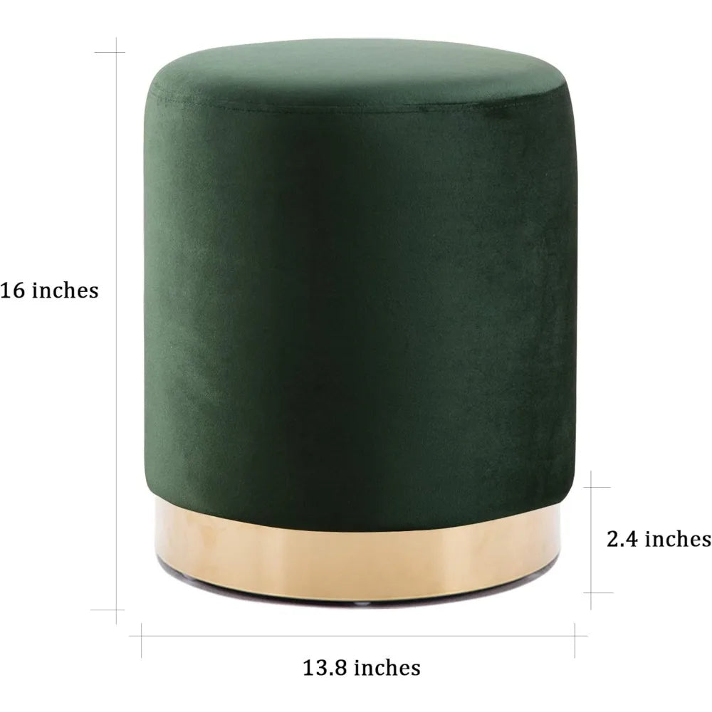 Modern Rounded Ottoman Vanity Stool