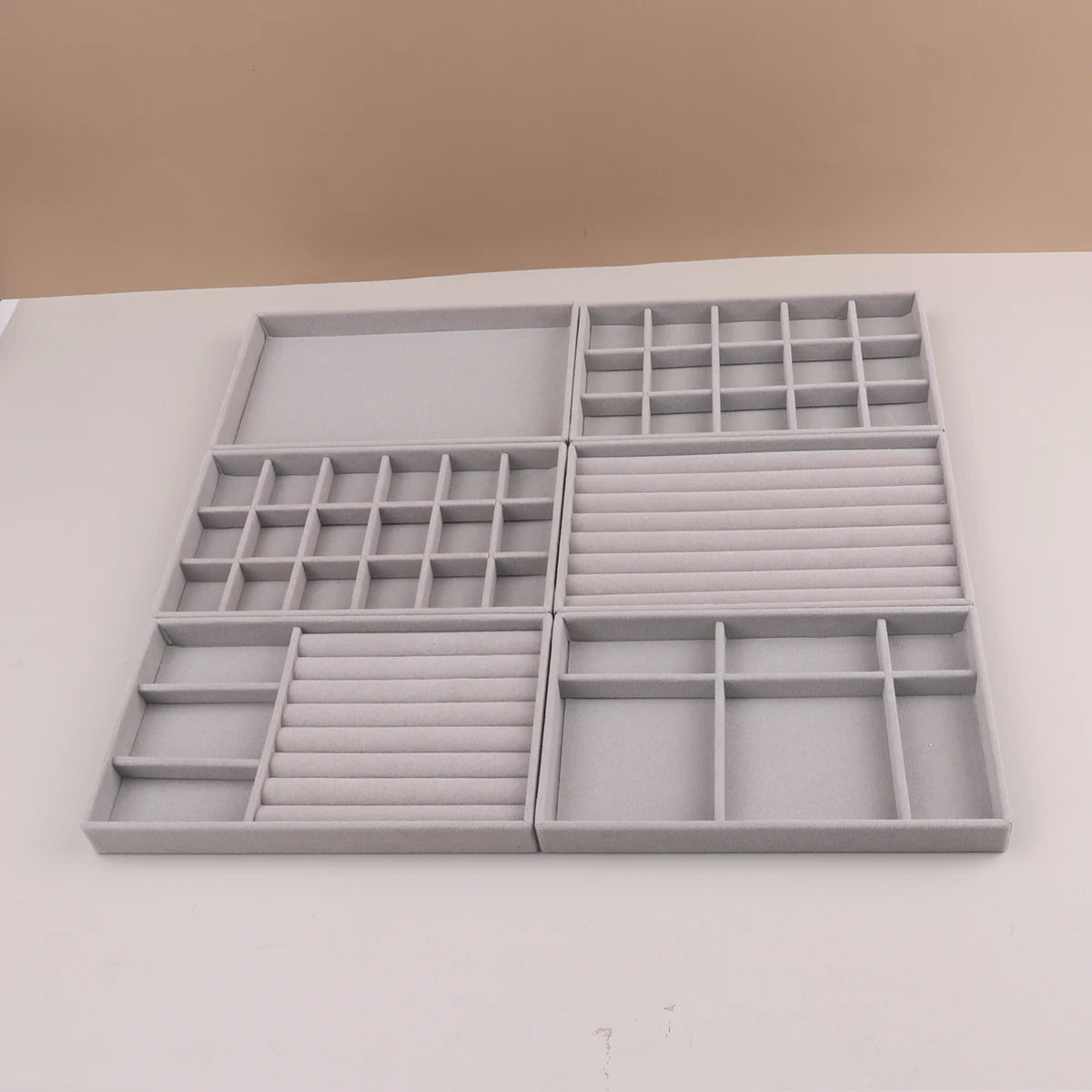 Jewelry Box Display Tray Set  | Drawer Organizer | 6 Pcs