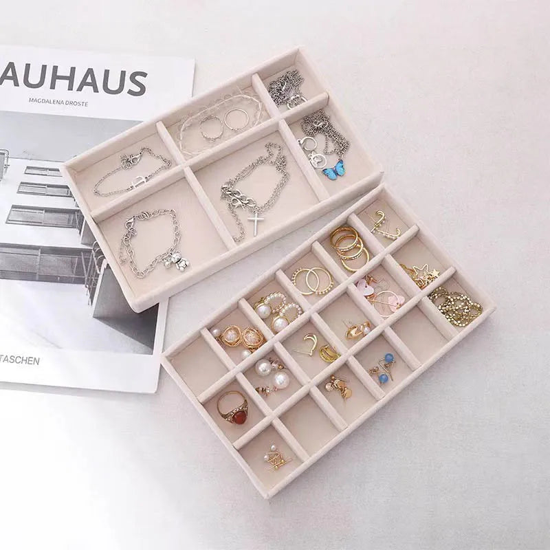 Jewelry Box Display Tray Set  | Drawer Organizer | 6 Pcs