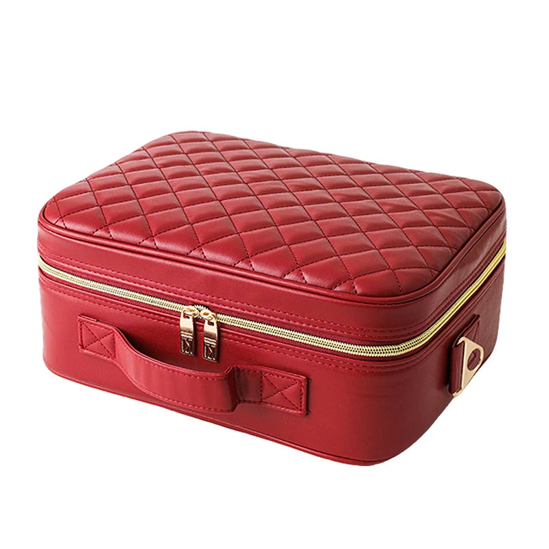 Makeup & Cosmetic Travel Box With LED Mirror [Large]