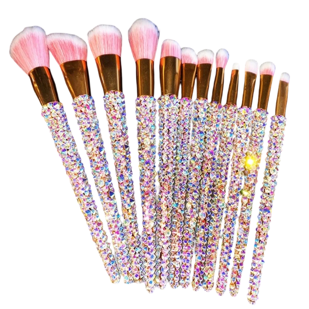 Diamond studded Makeup Brushes