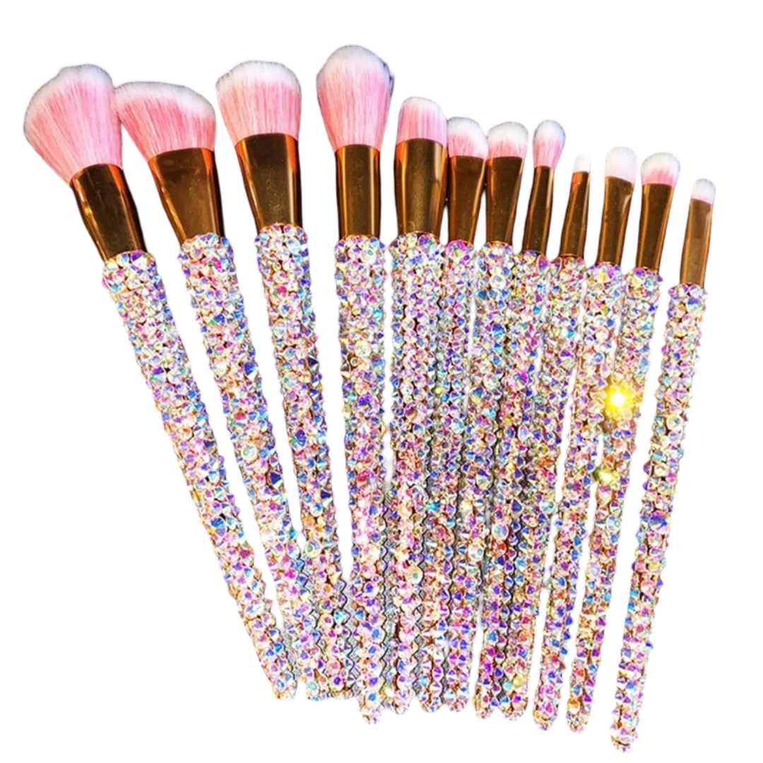 Diamond studded Makeup Brushes