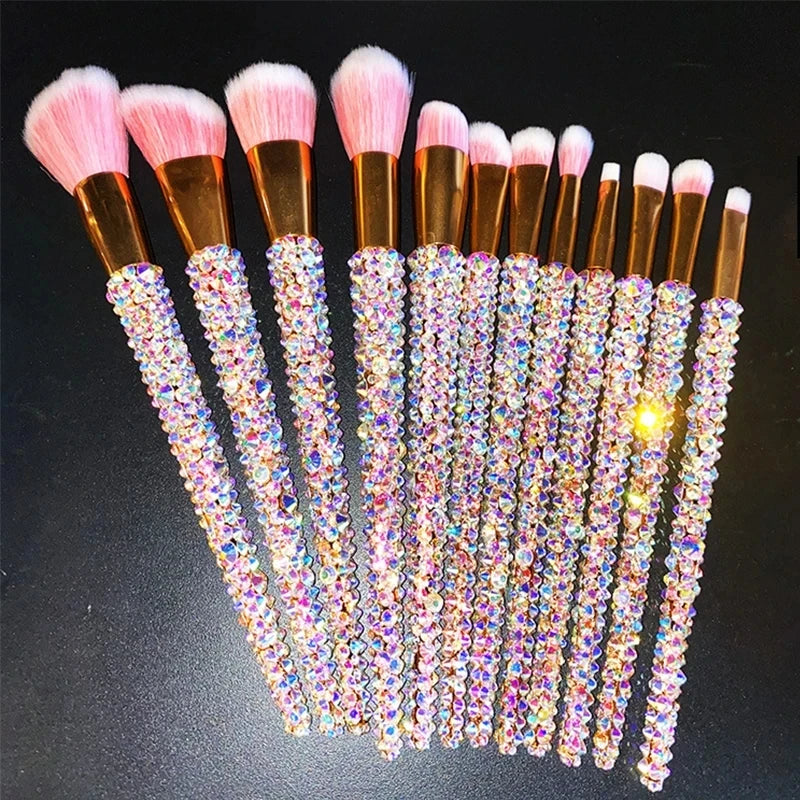 Diamond studded Makeup Brushes