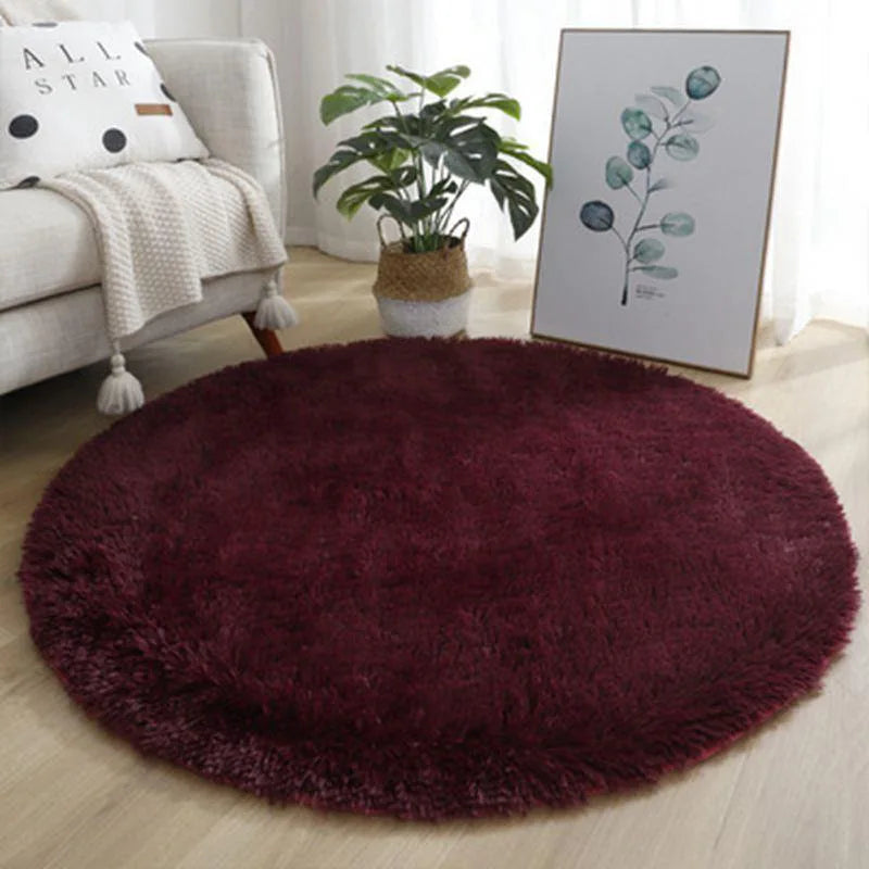 Soft Fluffy Circular Rugs for Vanity Desk Chair