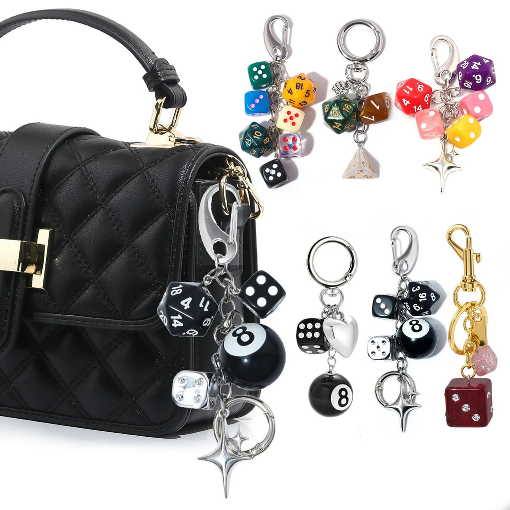 Billiard Ball Shape Bag Keychain