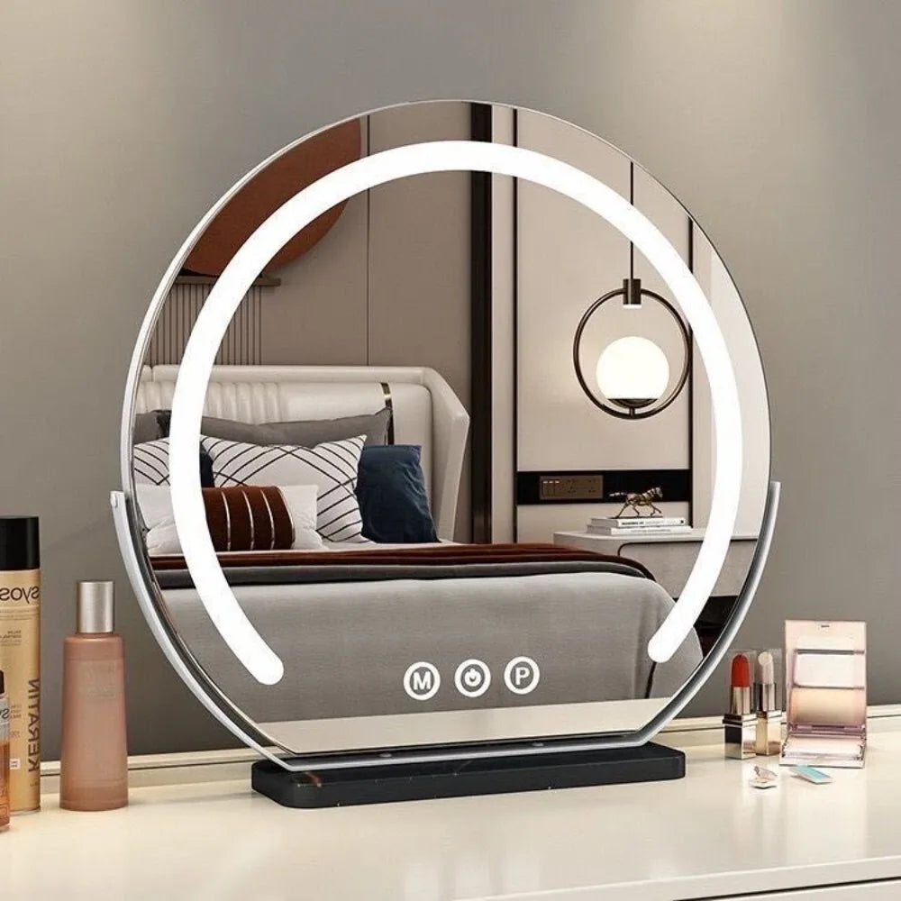 Semicircular Makeup Vanity Mirror with Smart Touch