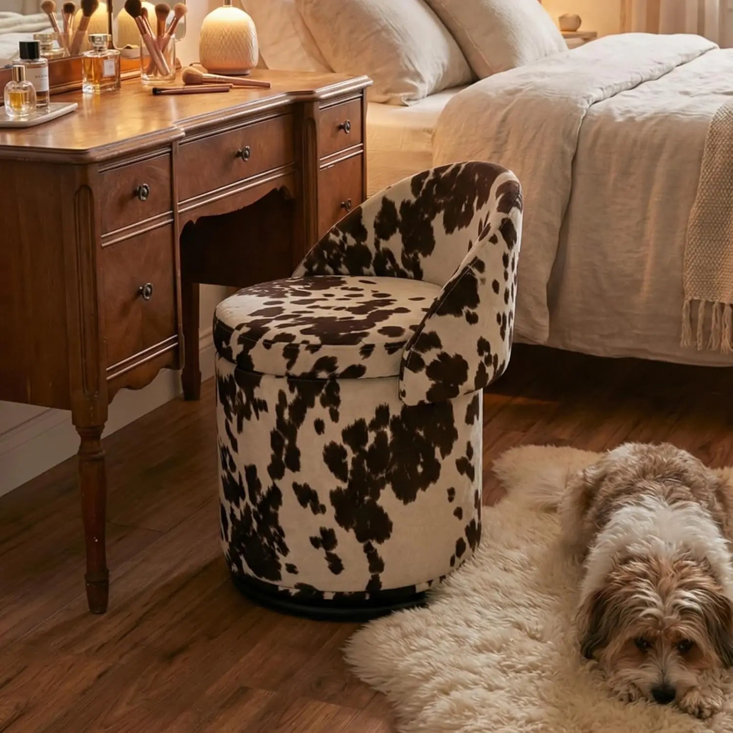 Modern Ottoman Vanity Stool