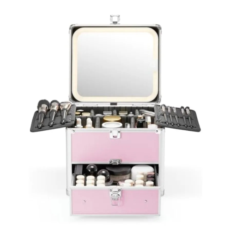 Makeup Case With Drawer - Icy Pink