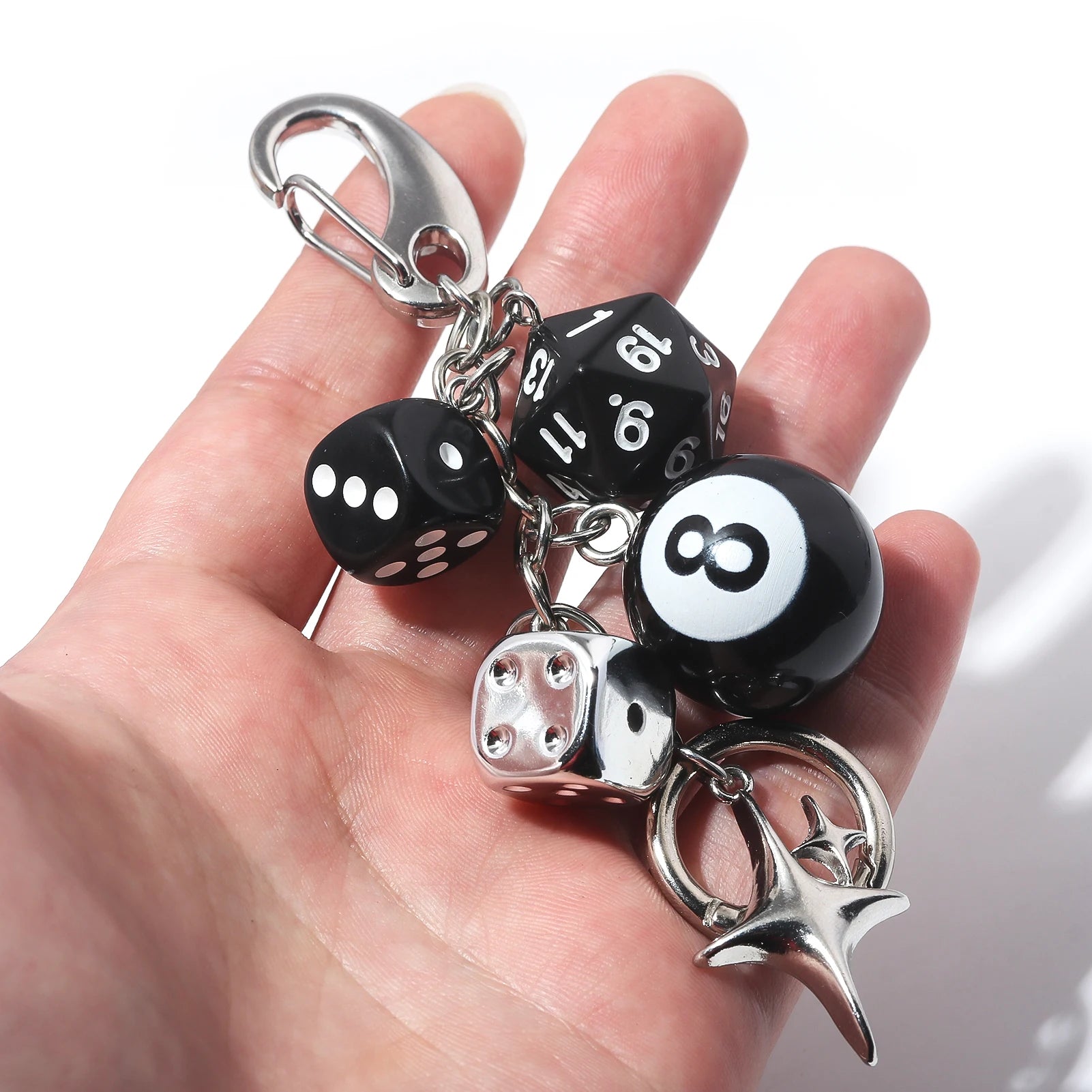 Billiard Ball Shape Bag Keychain