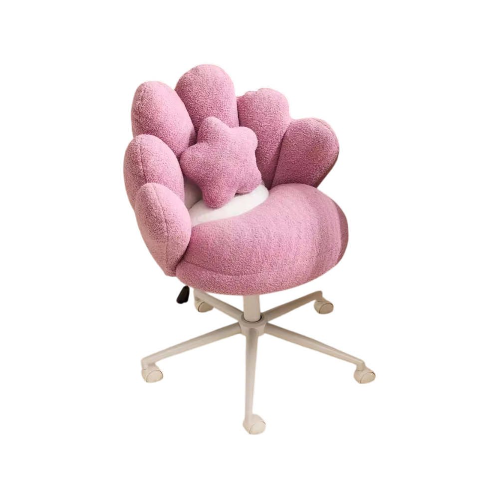 Petal Shape Vanity Chair With Star Pillow