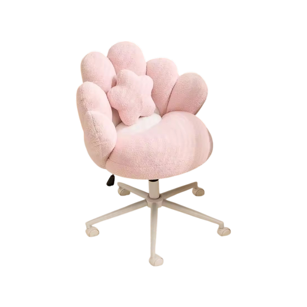 Petal Shape Vanity Chair With Star Pillow