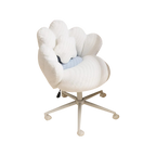 Petal Shape Vanity Chair With Star Pillow