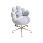 Petal Shape Vanity Chair With Star Pillow