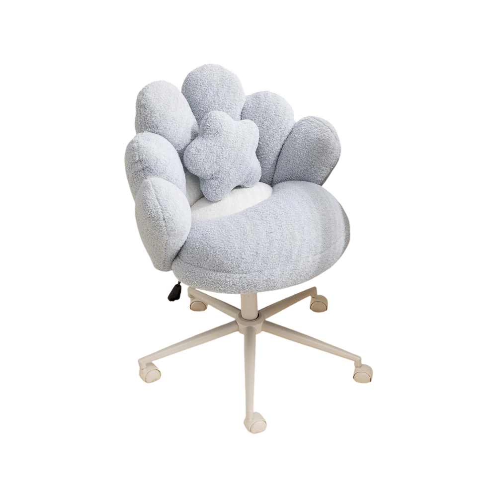 Petal Shape Vanity Chair With Star Pillow