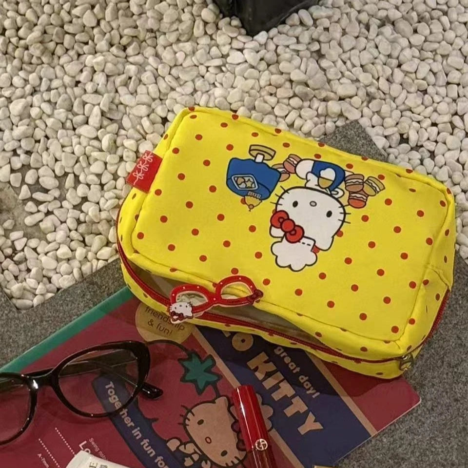 Hello Kitty Japanese Style Canvas & Makeup Bag