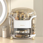 Large Capacity Crystal Makeup Organizers - White