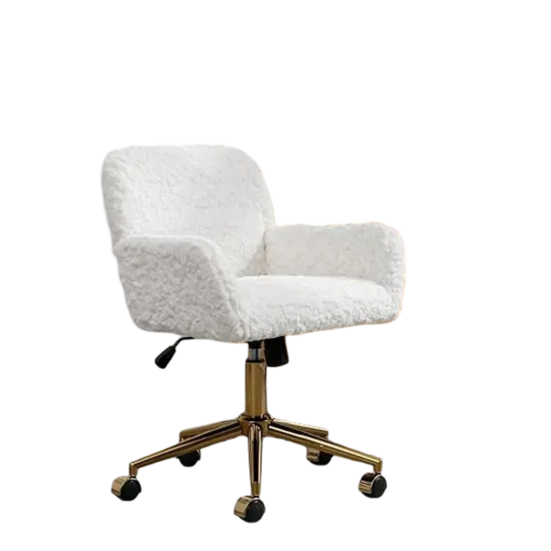 Fluffy Faux Fur Vanity Chair