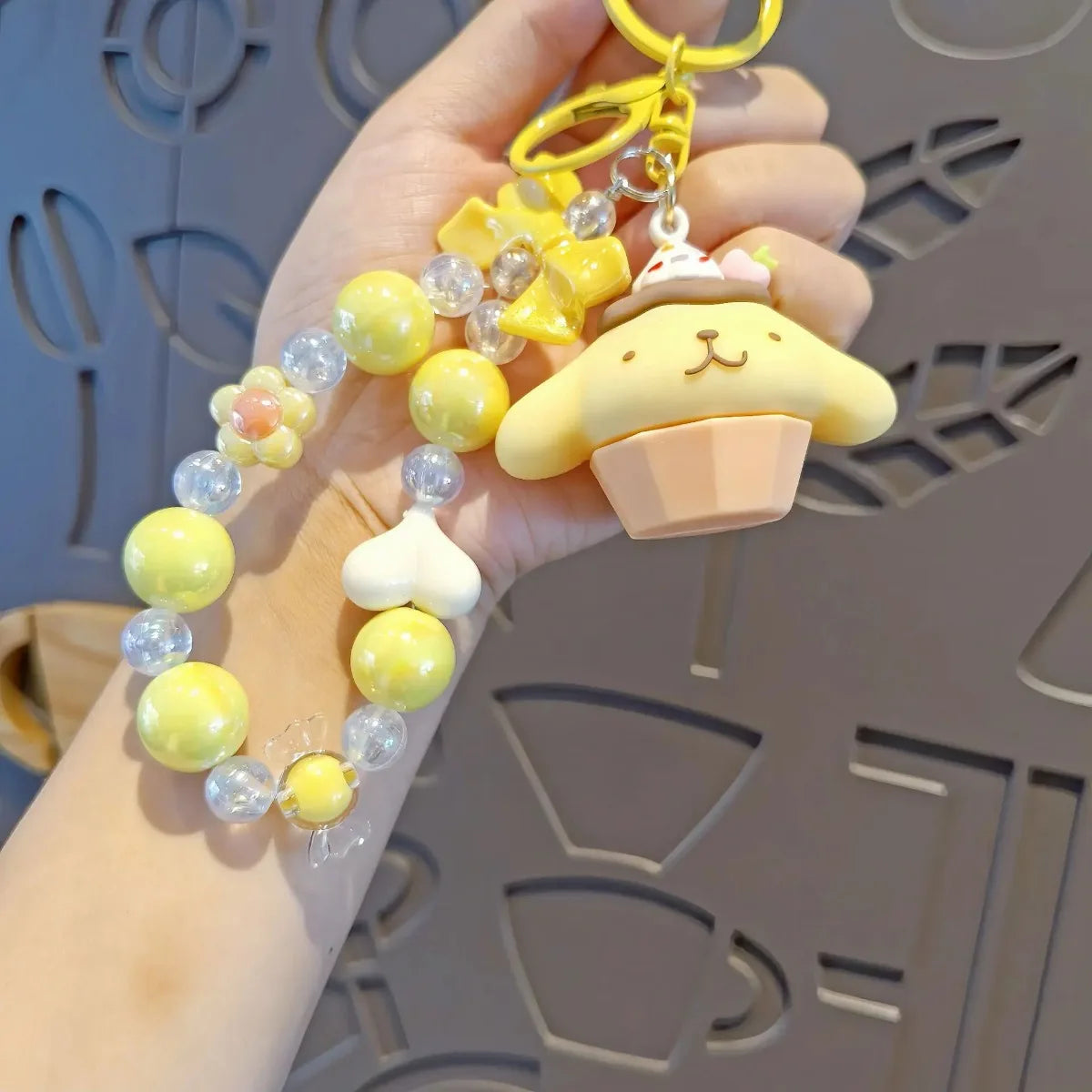 Cartoon Beaded Bag Keychain