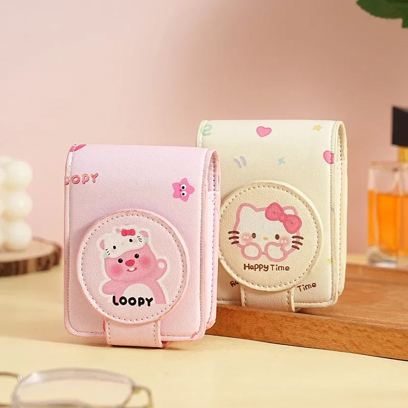 Hello Kitty Portable Cosmetic Lipstick Organizer Pouch with Mirror