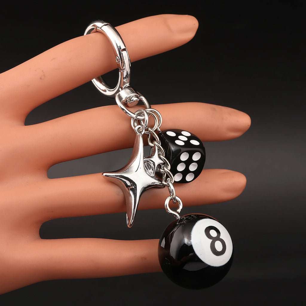 Billiard Ball Shape Bag Keychain