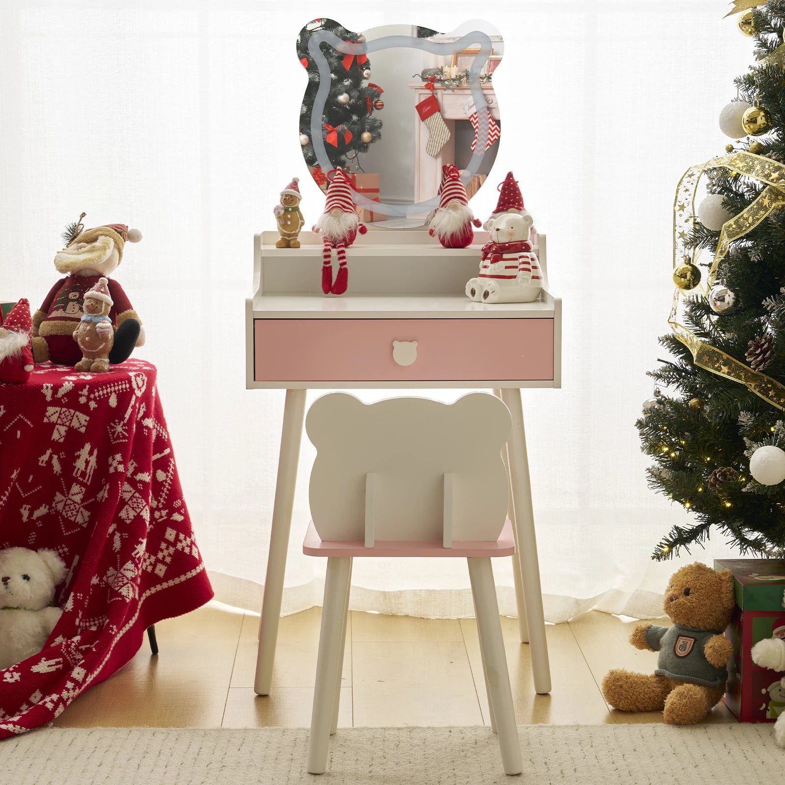 Kids Vanity Table and Chair Set