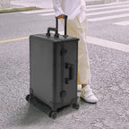 Aluminum Rolling Makeup Trolley With 8 LED Lights and Stand