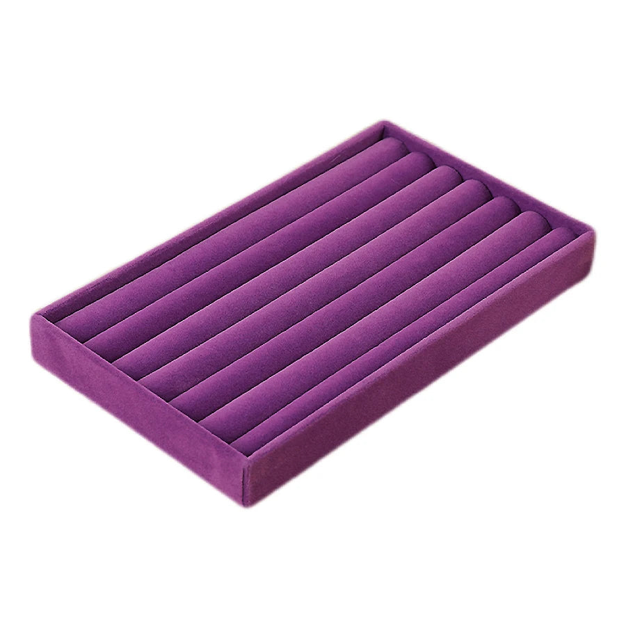 Luxury Velvet Drawer Organizer Tray [Violet]
